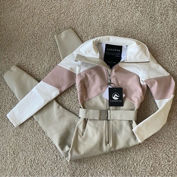 cordova Jackets & Blazers - Cordova Alta Ski Suit Women’s Ski Jumpsuit Colorblock Chevron NWT Small